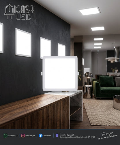 Panel Lámpara LED Empotrable Ajustable Cuadrado 8W HEE (640 LM)