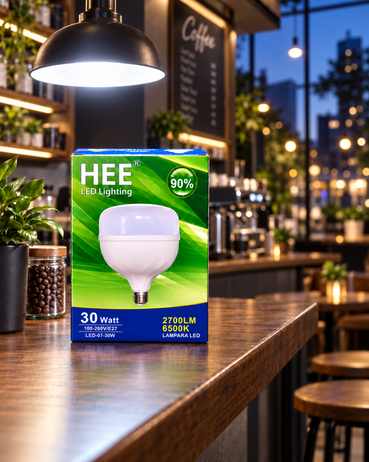 Foco Lámpara LED Alta Potencia Tipo Bala 30W E27 6500K HEE (2700 LM)
