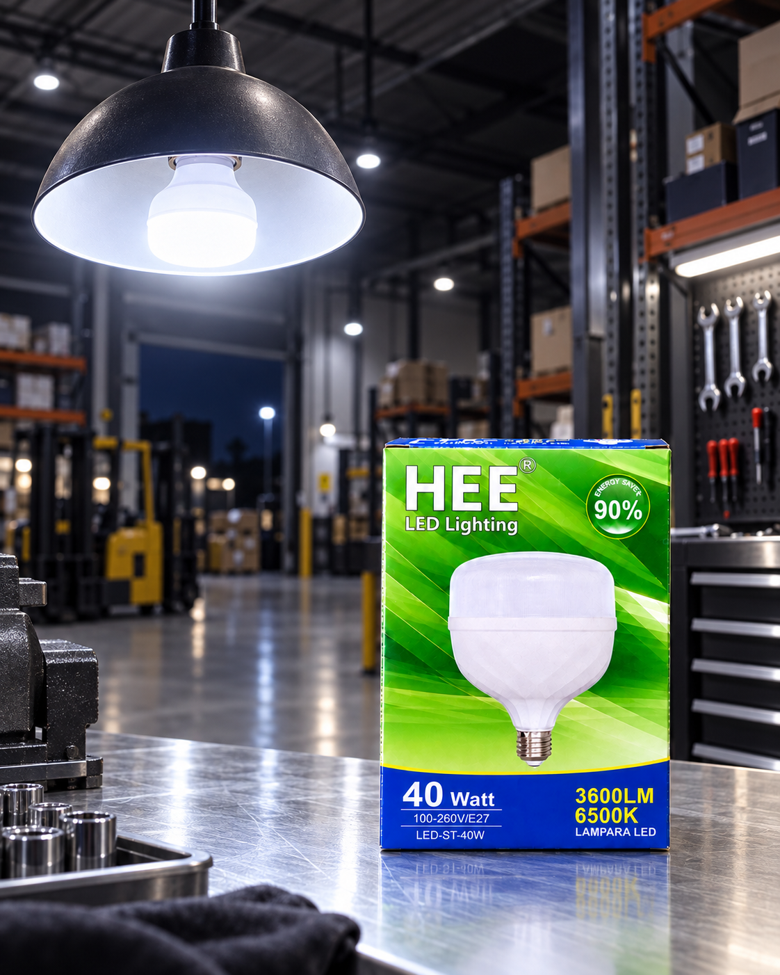 Foco Lámpara LED Alta Potencia Tipo Bala 40W E27 6500K HEE (3600 LM)