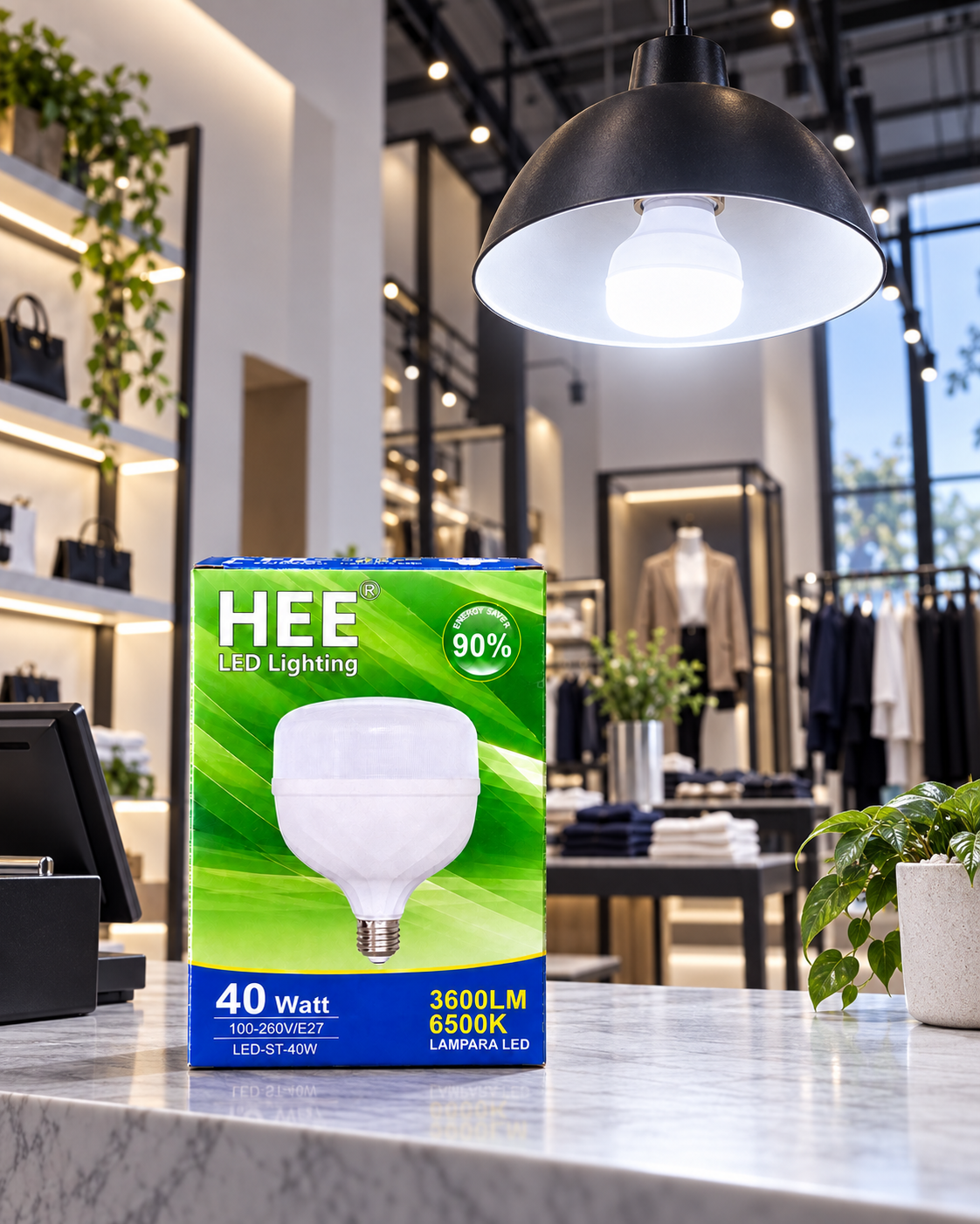 Foco Lámpara LED Alta Potencia Tipo Bala 40W E27 6500K HEE (3600 LM)