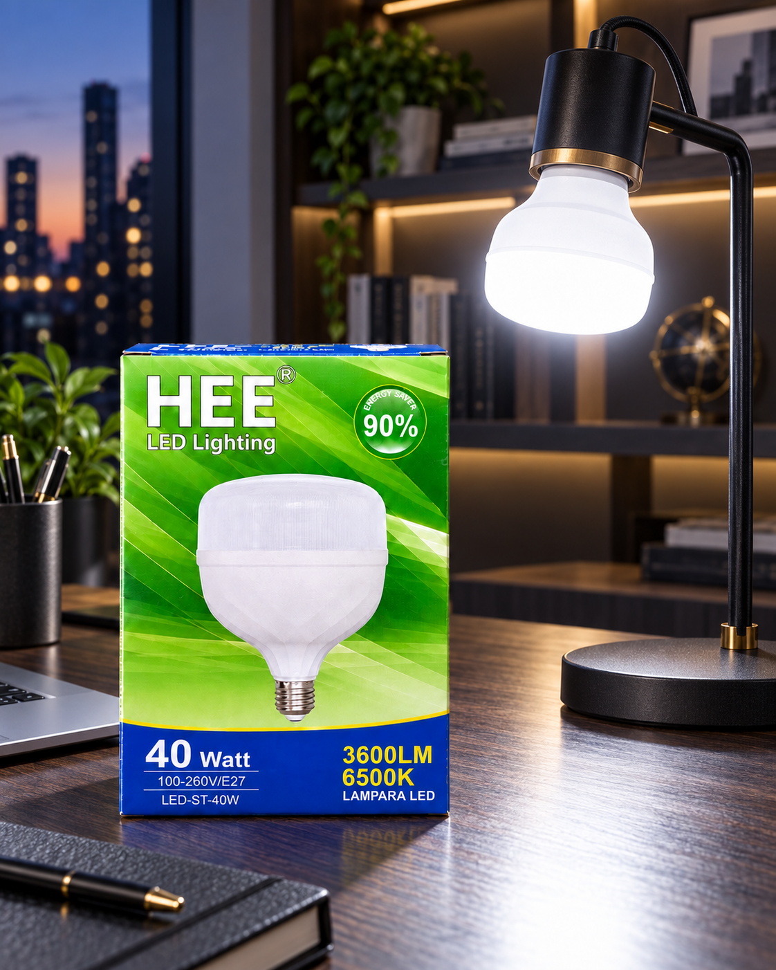 Foco Lámpara LED Alta Potencia Tipo Bala 40W E27 6500K HEE (3600 LM)