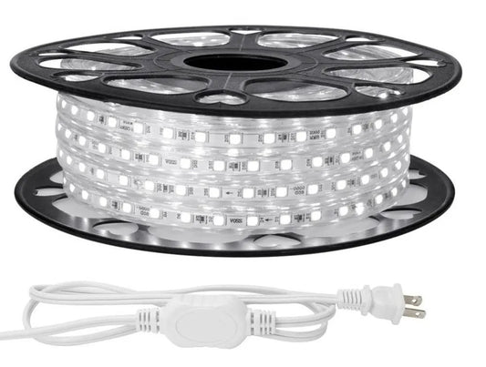 Manguera Led 5050 Hee 25m Ip65 3000k Con Conector Exterior