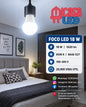 Foco LED HEE A80 de 18 W luz blanca 6500 K con base E27
