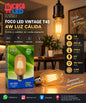 Foco LED vintage HEE T45 de 4 W luz cálida 2700 K con base E27