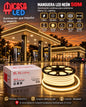 Manguera LED neón S.L. Lighting de 50 m luz cálida para exterior