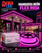 Manguera LED neón flex S.L. Lighting de 50 m color rosa para exterior