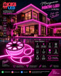 Manguera Neón LED Flex 25 m Rosa MICASA LED