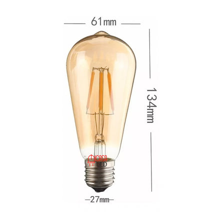 Foco Edison Vintage Bulbo Led St64 3.6w