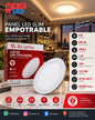 Panel LED Slim Redondo Empotrable 9 W SL